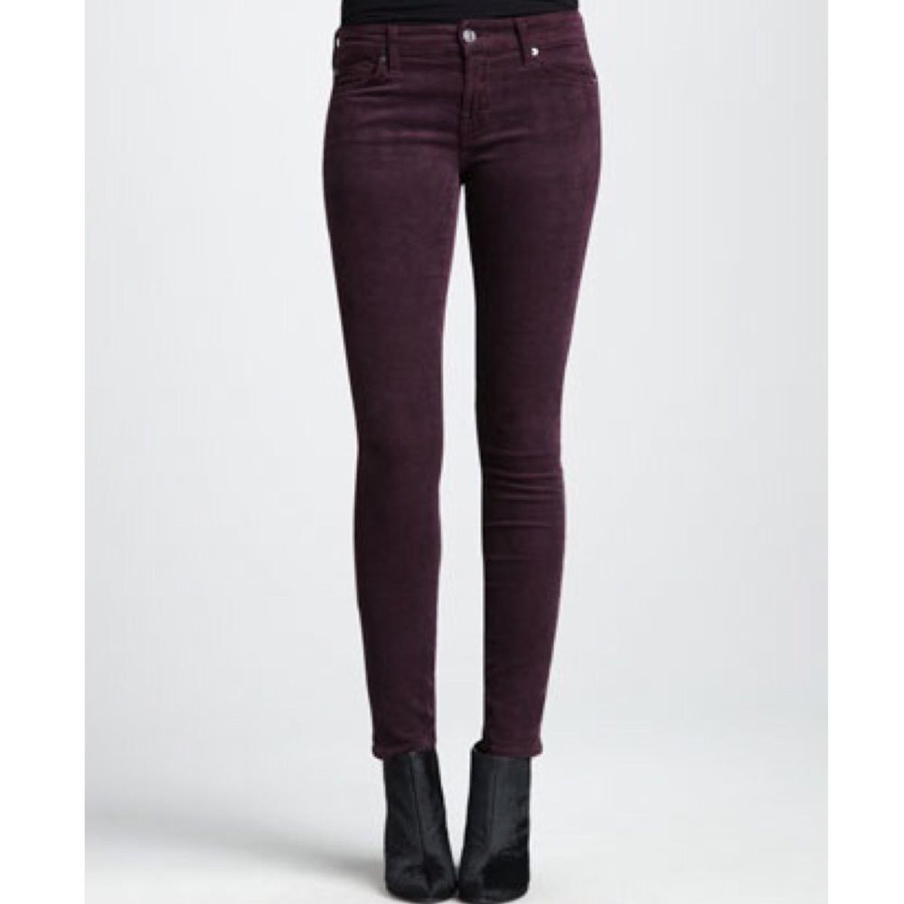 7 For All Mankind Women's Skinny Jeans - Deep Purple